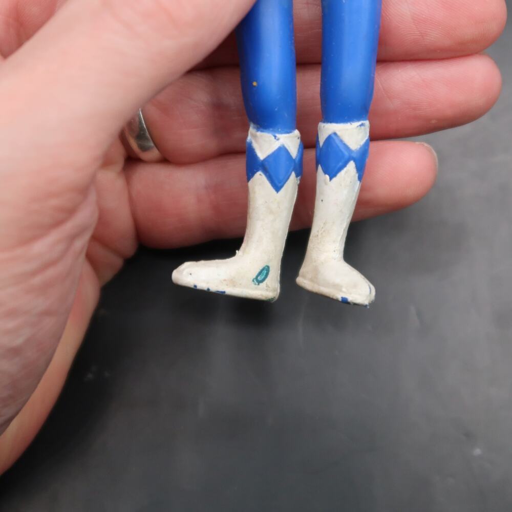 Saban Power Rangers Red Ranger & Blue Ranger Rubber Bendy Figure MMPR 1994 - Picture 9 of 10